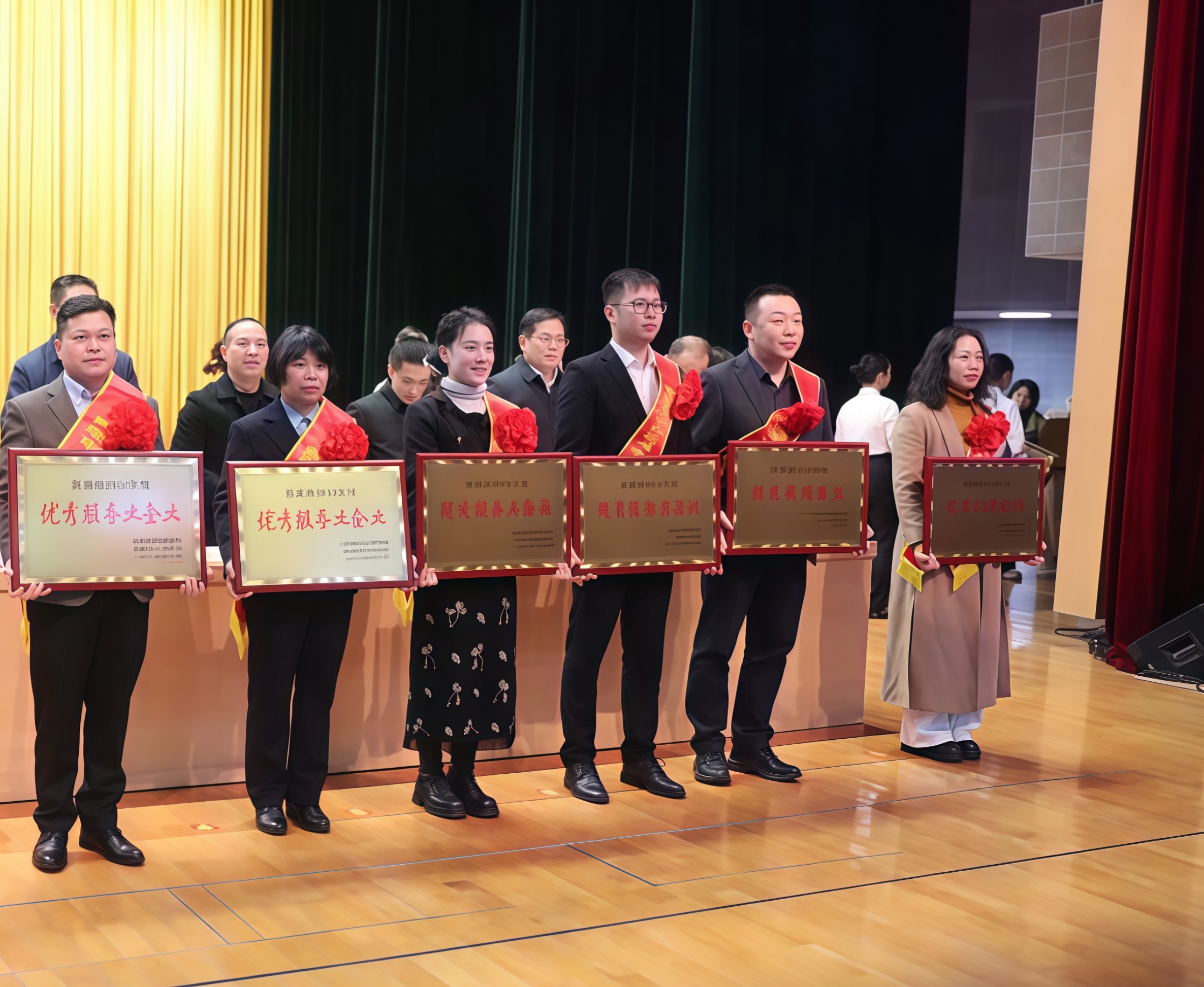 党支部书记、董事长白卫夫代表智鸿环保集团登台领奖（右2）_副本.jpg